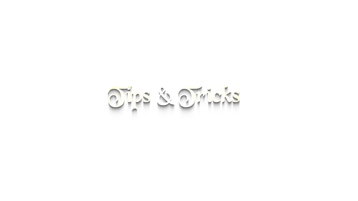 Tips & Tricks, Keyboard Shortcuts, eMail Settings & How To's